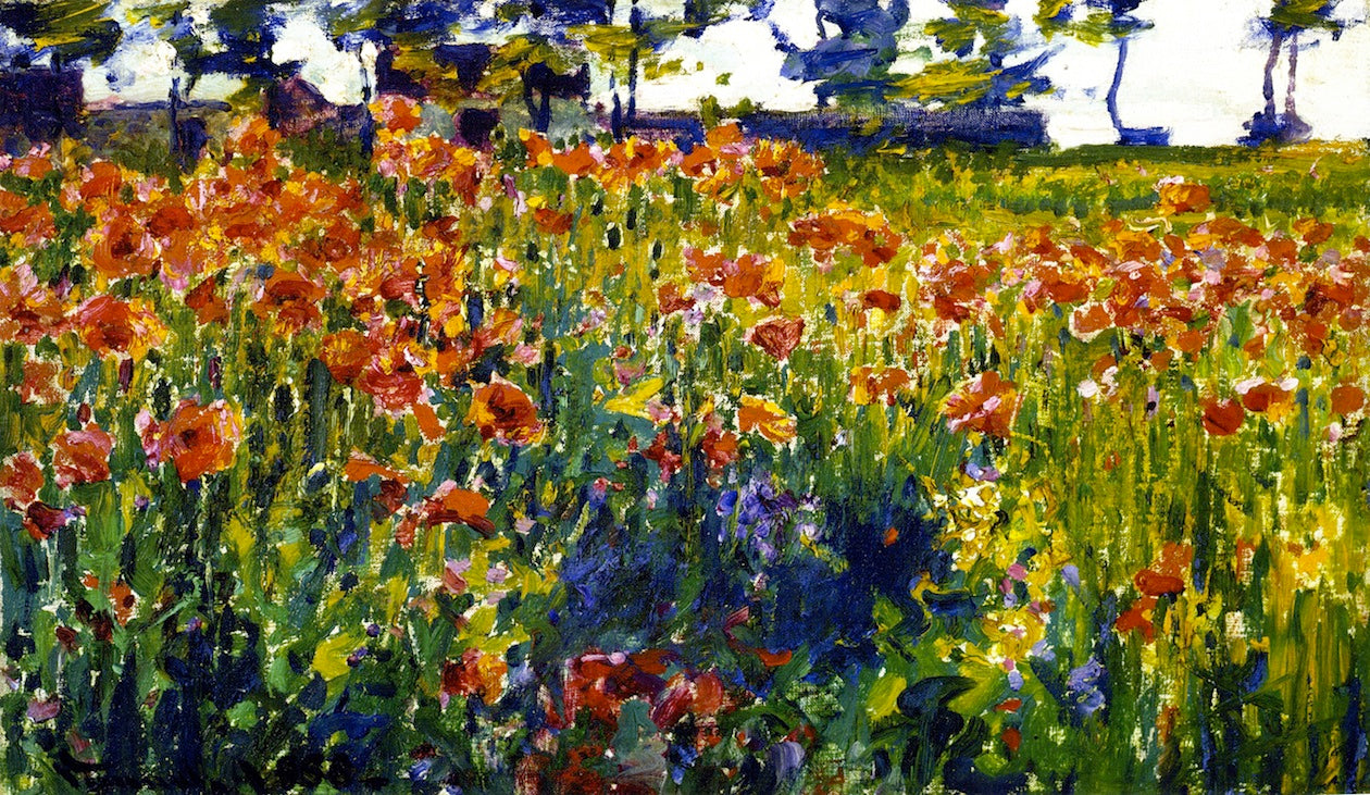 Poppies in France by Robert Vonnoh,A3(16x12")Poster