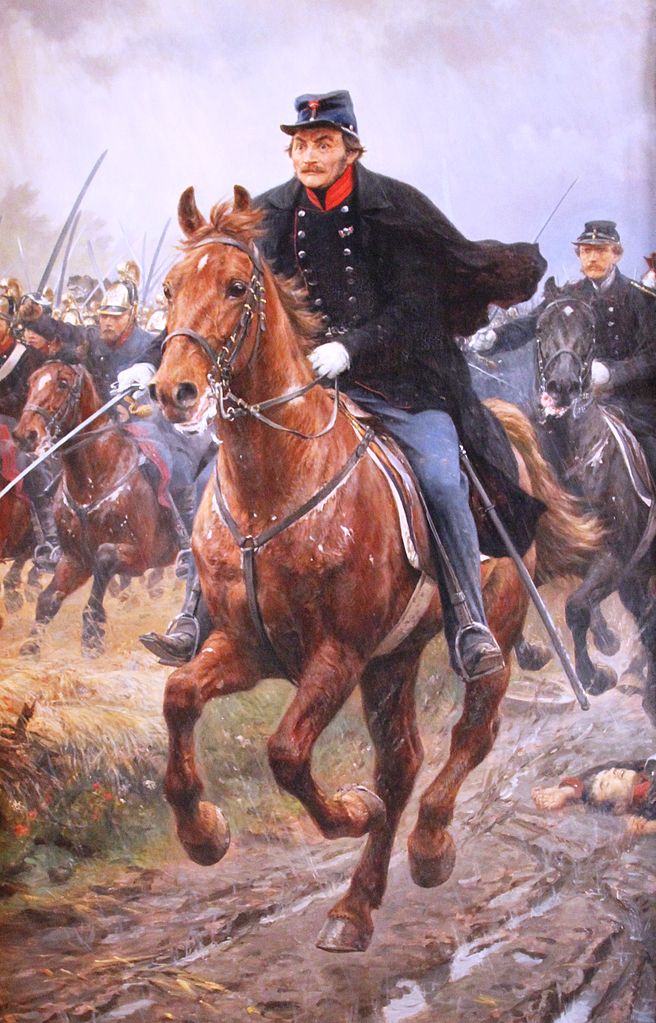 General Frederik Adolf Schleppegrell at Isted, vintage artwork by Otto Bache, 12x8" (A4) Poster
