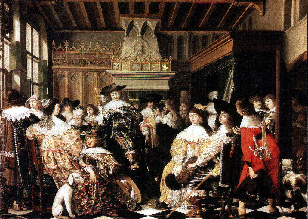 Elegant Wedding Party, vintage artwork by Wolfgang Heimbach, 12x8" (A4) Poster
