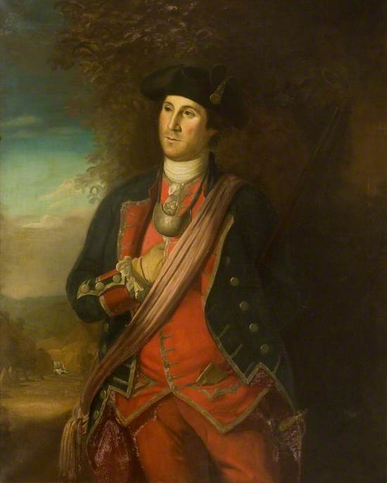 George Washington (1732–1799), as Colonel Commander of the Virginian Colonial Troops, vintage artwork by Follower of Charles Willson Peale, 12x8" (A4) Poster