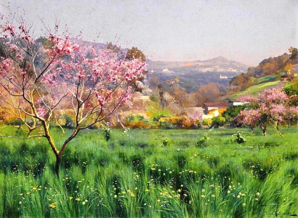 Dogwood in Blossom by Iosif Krachkovsky,A3(16x12")Poster