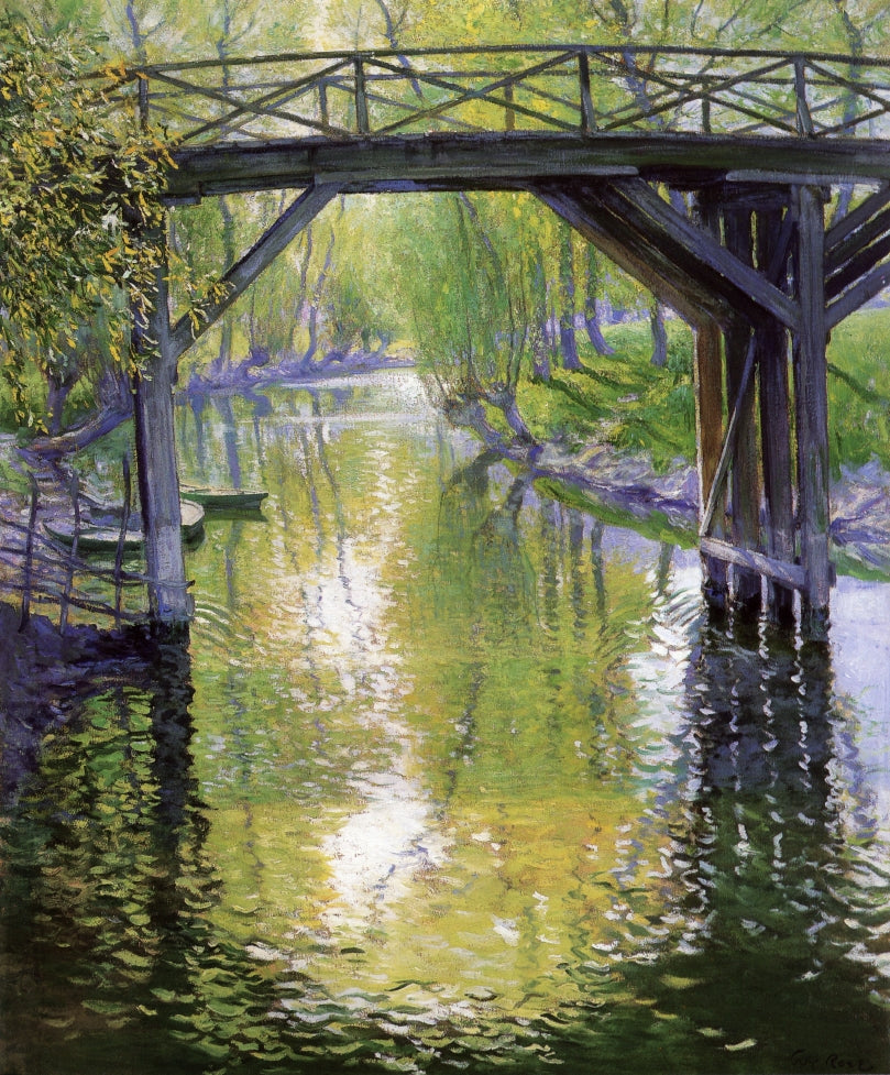 The Old Bridge, France, vintage artwork by Guy Orlando Rose, 12x8" (A4) Poster