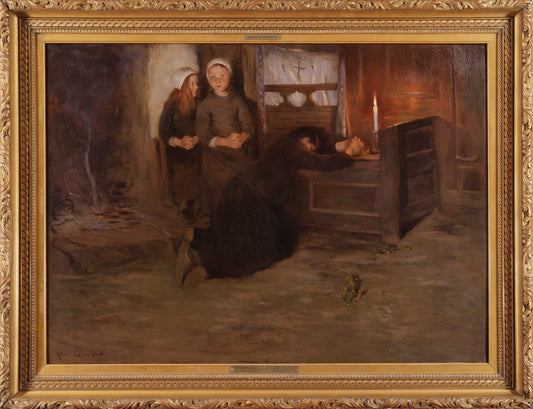 A Death-Bed in Brittany by Allan Osterlind,A3(16x12")Poster