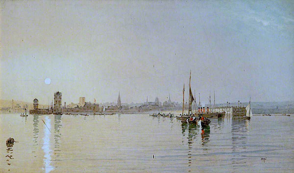 Old Victoria Pier, vintage artwork by John Miller Nicholson, 12x8" (A4) Poster