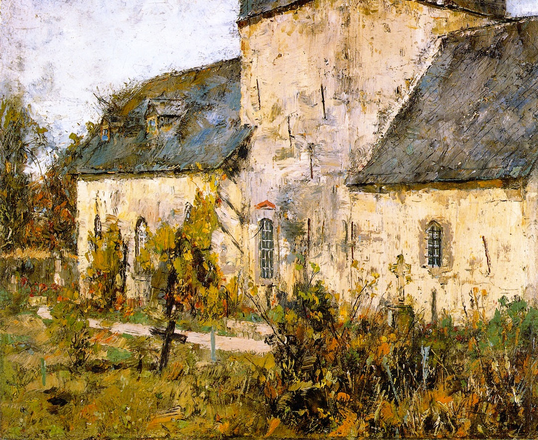 Cemetery in Gelmeroda, vintage artwork by Christian Rohlfs, 12x8" (A4) Poster