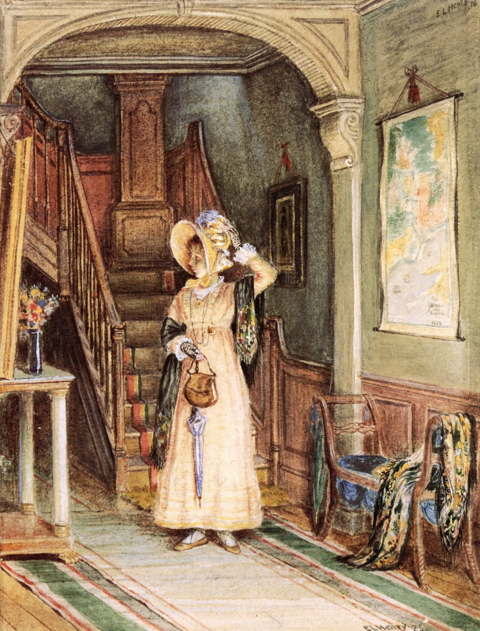 Preparing for the Outing, vintage artwork by Edward Lamson Henry, 12x8" (A4) Poster