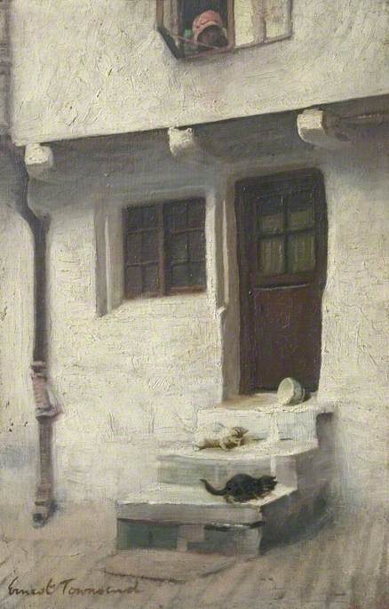 Backway to the 'George' Inn by Ernest Townsend,16x12(A3) Poster