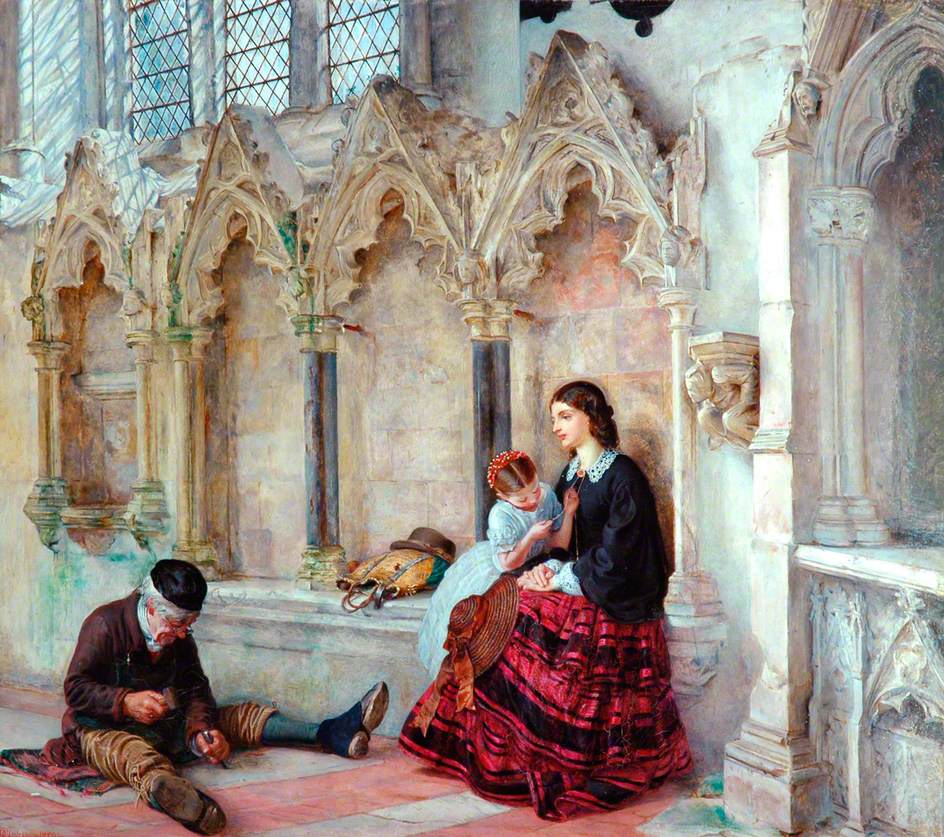 Man goeth forth to his labours, vintage artwork by Philip Hermogenes Calderon, 12x8" (A4) Poster