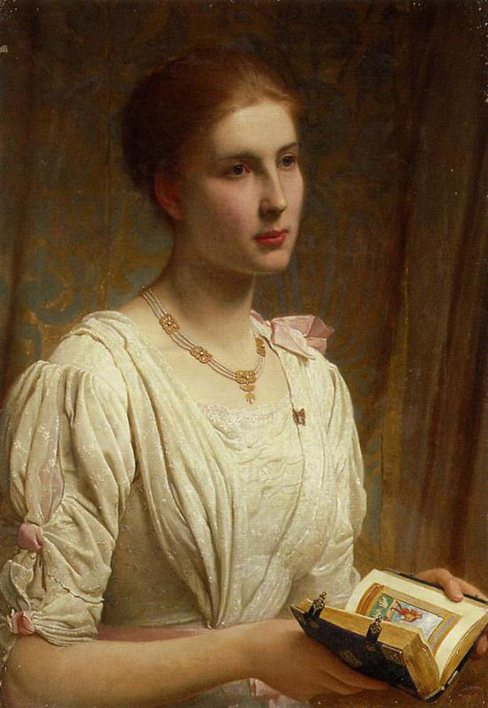 Miss Helen Lindsay, vintage artwork by Charles Edward Perugini, 12x8" (A4) Poster