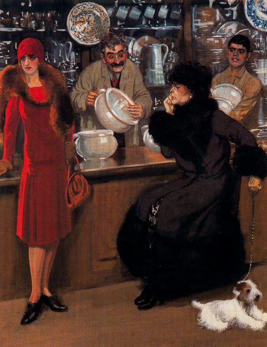 Comercio, vintage artwork by Adolfo Lozano Sidro, 12x8" (A4) Poster