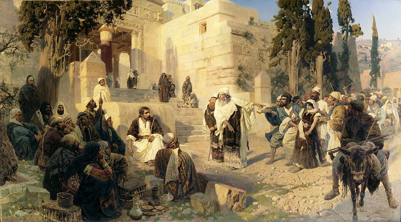 Christ and the Sinner, vintage artwork by Vasily Polenov, 12x8" (A4) Poster