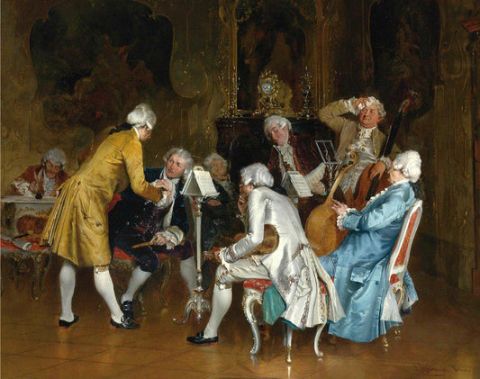 A difficult audition, vintage artwork by Johann Hamza, 12x8" (A4) Poster