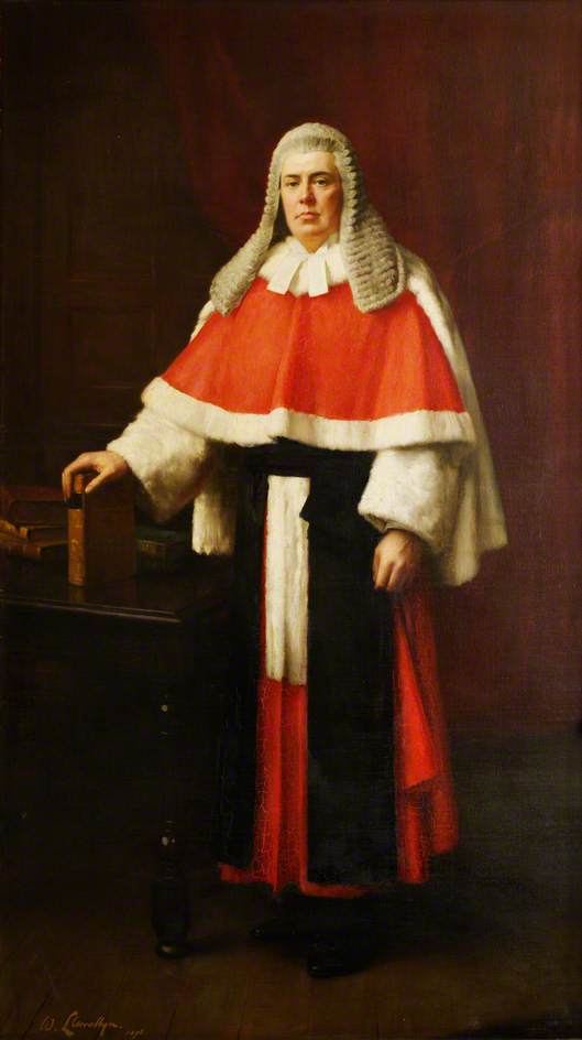 Sir John Barnes, 1st Baron Gorrell, Judge, vintage artwork by Sir William Llewellyn, 12x8" (A4) Poster
