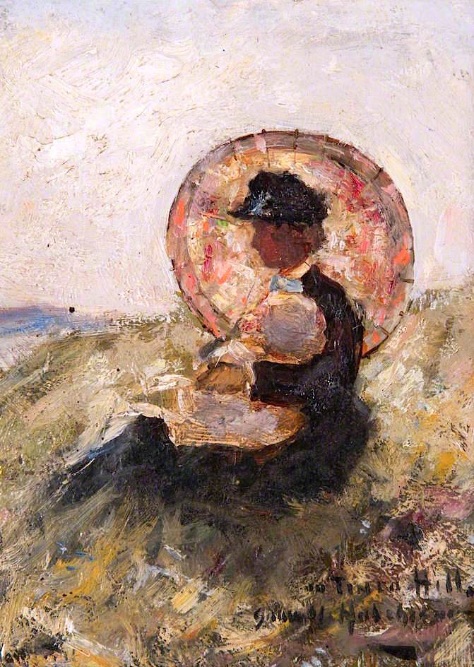 On Tinto Hill, vintage artwork by Robert Gemmell Hutchison R.S.A. R.S.W., 12x8" (A4) Poster