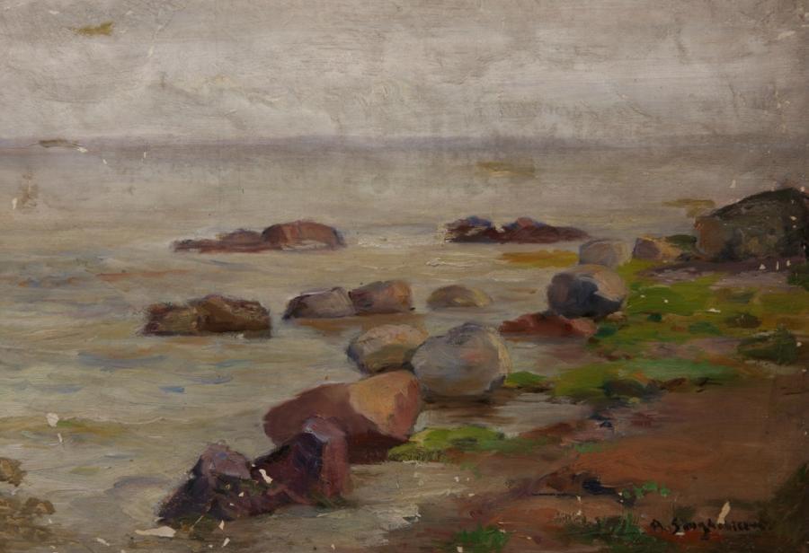 Coastal Landscape (Kystlandskap) by Andreas Singdahlsen,A3(16x12")Poster