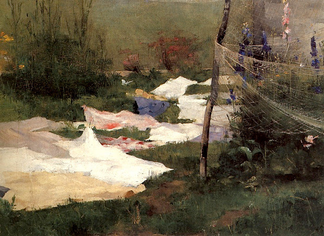 Drying Laundry by Helene Schjerfbeck,A3(16x12")Poster