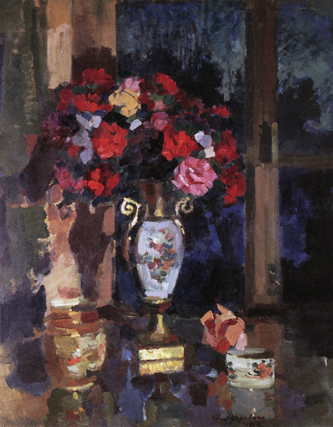 Bouquet of Paper Roses by Constantin Alexeevich Korovin,A3(16x12")Poster