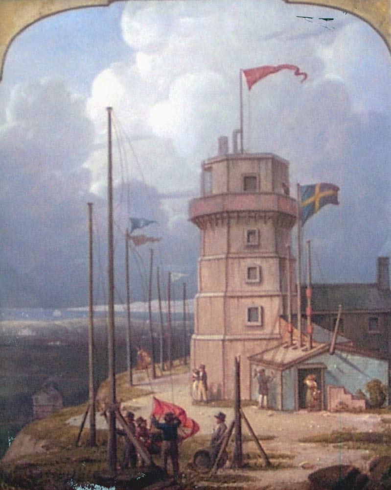 Old Bidston Lighthouse, vintage artwork by Robert Salmon, 12x8" (A4) Poster