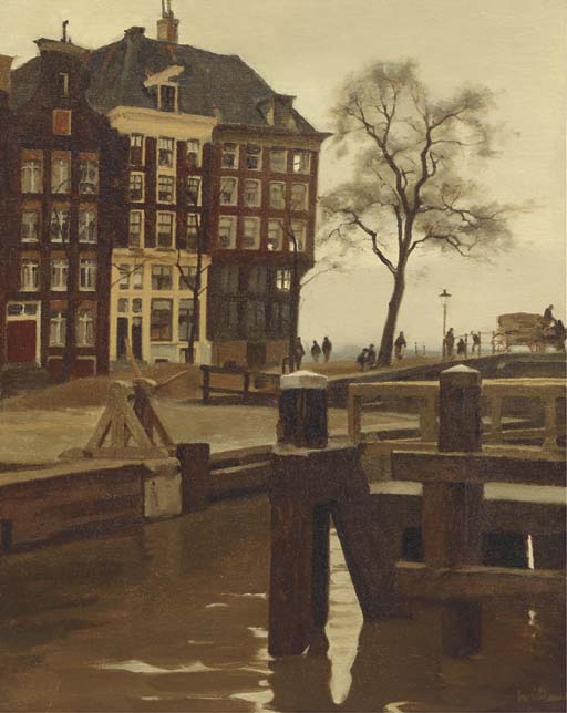 Prins Hendrikkade, Amsterdam by Willam Arnold Witsen,A3(16x12")Poster