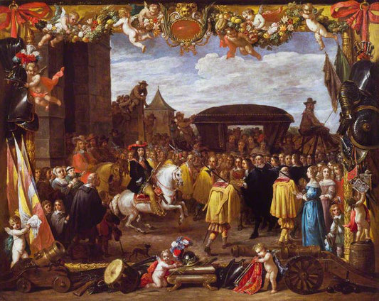 The Entry of Don Juan of Austria, vintage artwork by David Teniers (II), 12x8" (A4) Poster