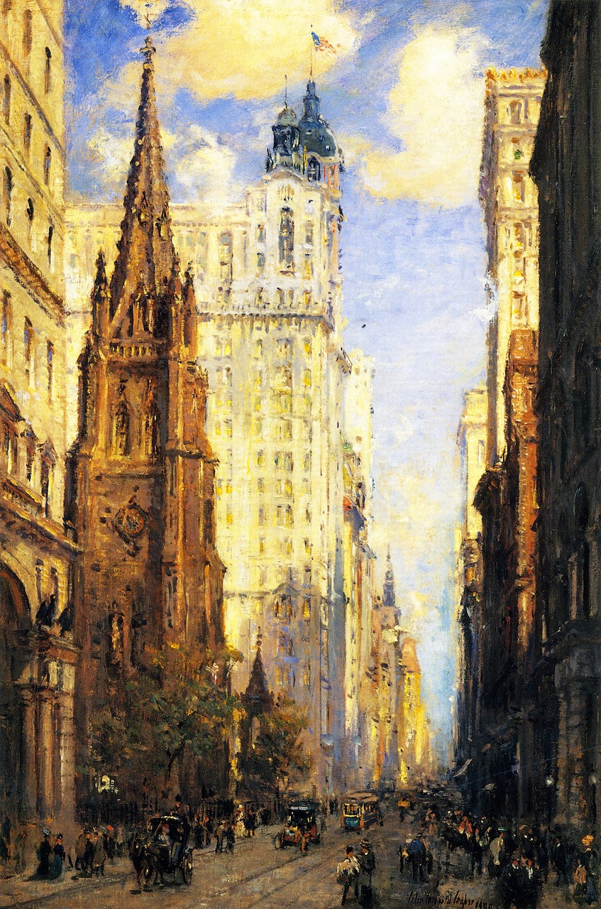 Broadway, vintage artwork by Colin Campbell Cooper, 12x8" (A4) Poster
