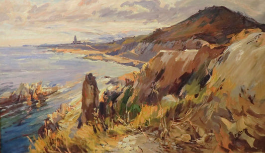 Sant Pol de Mar, vintage artwork by Francisco Gimeno y Arasa, 12x8" (A4) Poster
