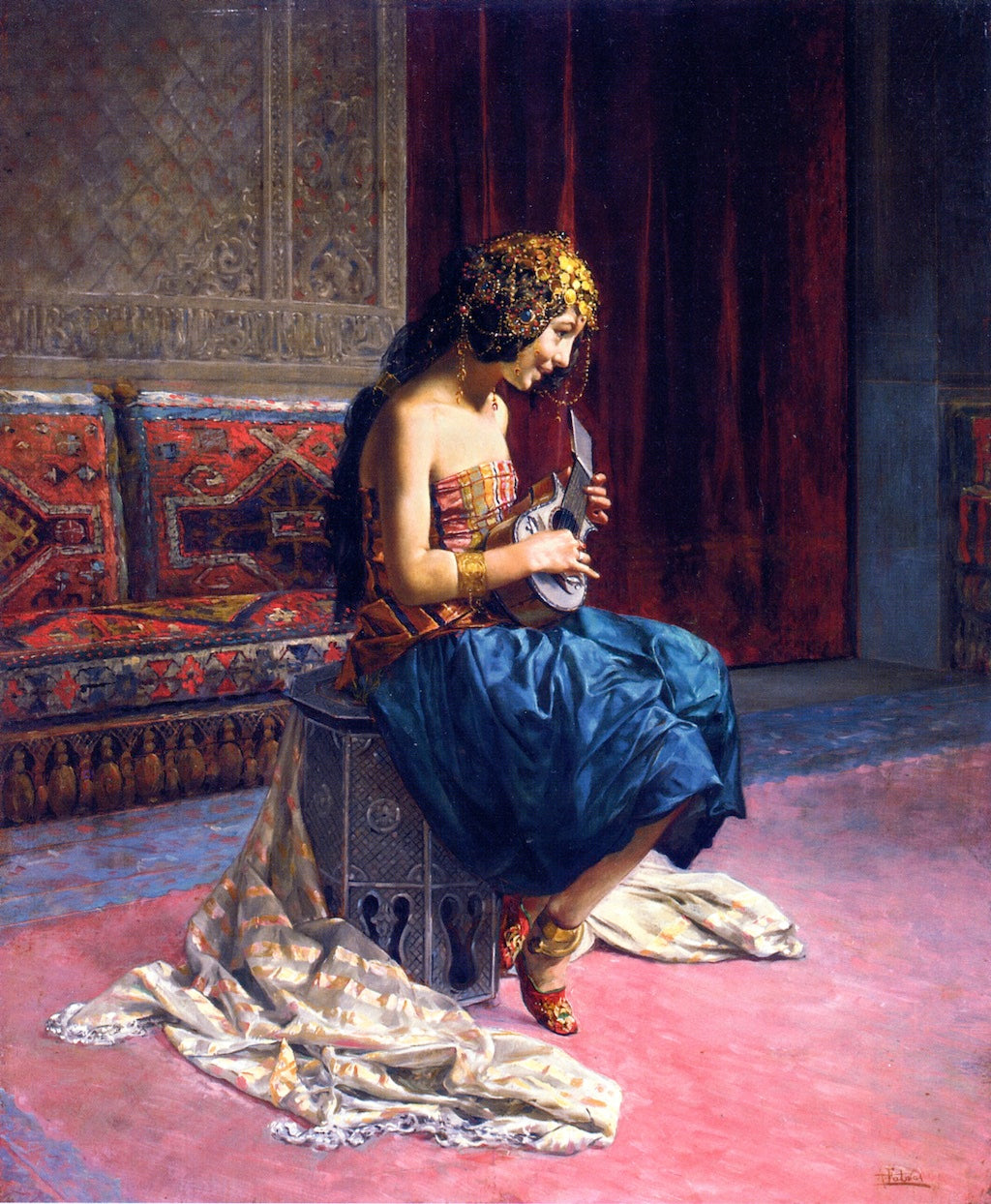 The Young Musician by Antonio Maria Fabres y Costa,A3(16x12")Poster