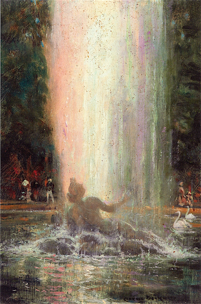 Fountain at Versailles by James Carroll Beckwith,A3(16x12")Poster