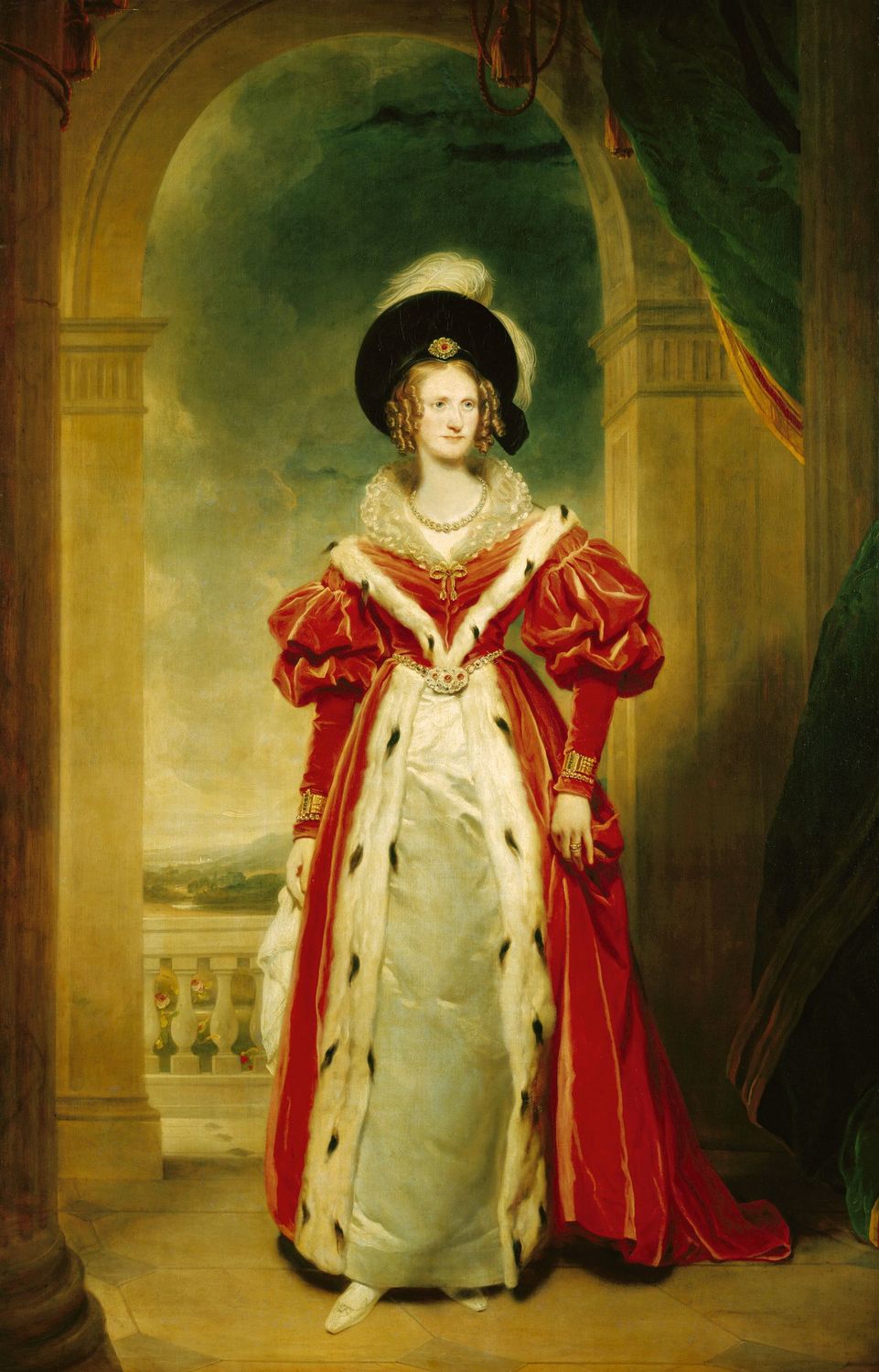 Queen Adelaide (1792-1849), vintage artwork by Sir Martin Archer Shee, 12x8" (A4) Poster
