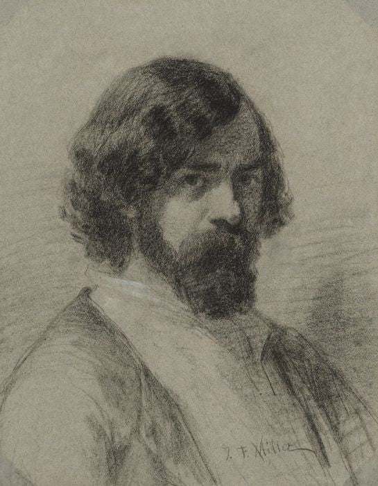 Portrait of Narcisse Virgile Diaz de la Peña, vintage artwork by Jean-François Millet, A3 (16x12") Poster Print