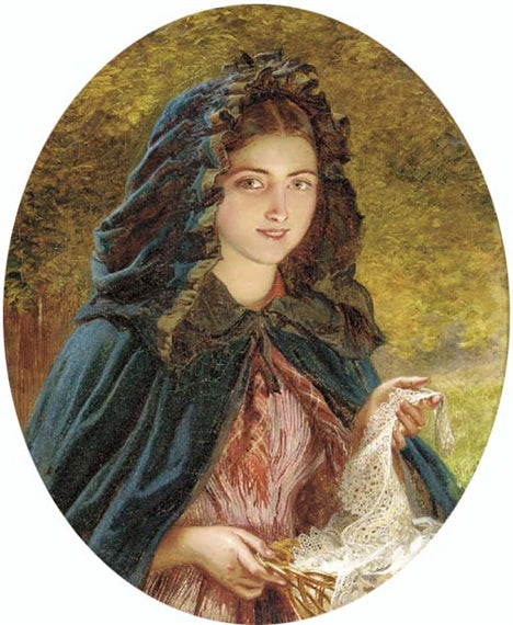 The Lace Seller, vintage artwork by Edmund Havell the Younger, A3 (16x12") Poster Print