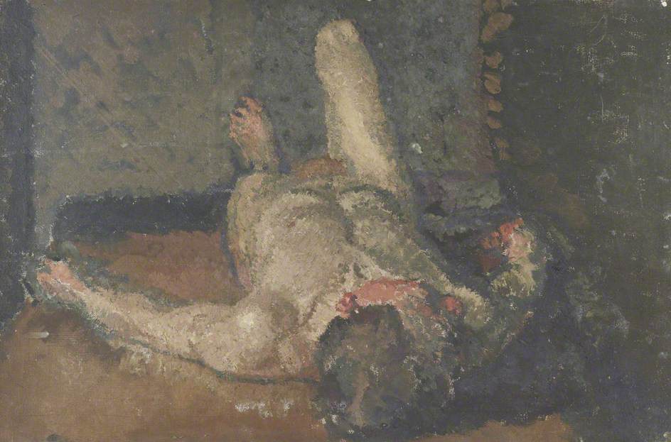 Foreshortened Male Nude by Malcolm Drummond,16x12(A3) Poster