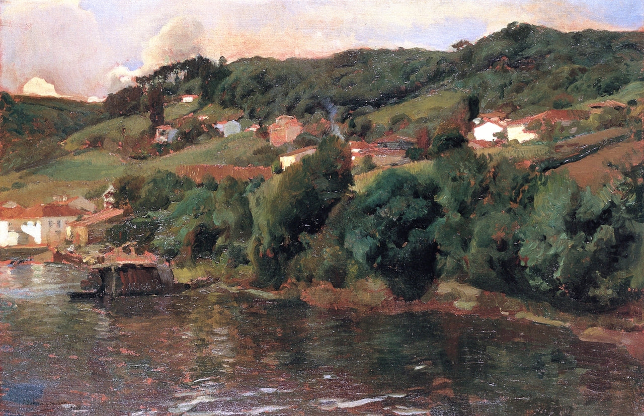 Asturian Landscape, vintage artwork by Joaquin Sorolla y Bastida, 12x8" (A4) Poster