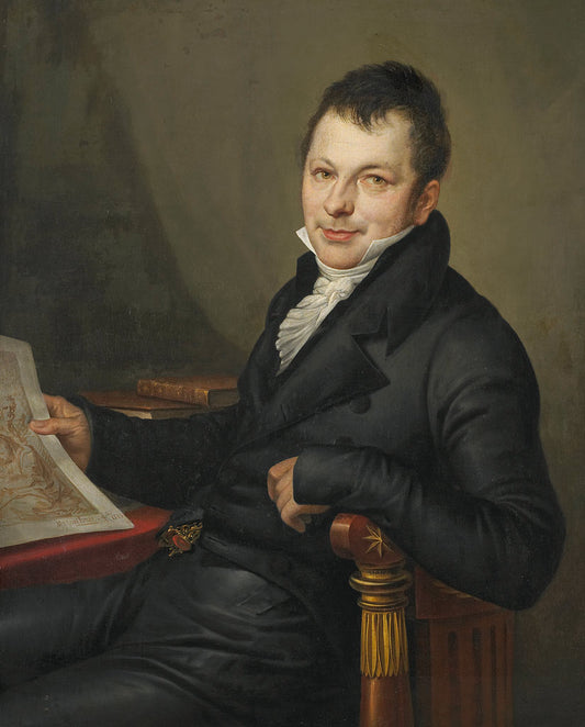 Johannes Hermanus Molkenboer, vintage artwork by Mattheus Ignatius van Bree, 12x8" (A4) Poster