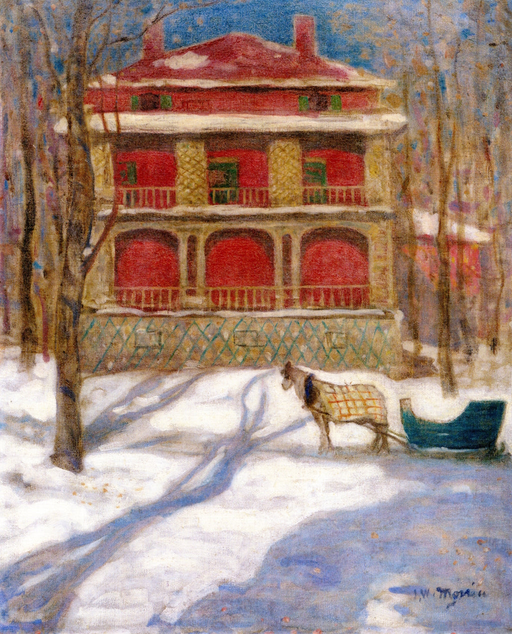 The Pink House, Montreal by James Wilson Morrice,A3(16x12")Poster