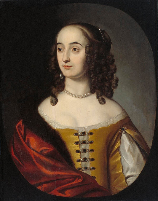 Princess Henrietta Marie (1626-1651), vintage artwork by Gerard van Honthorst, 12x8" (A4) Poster