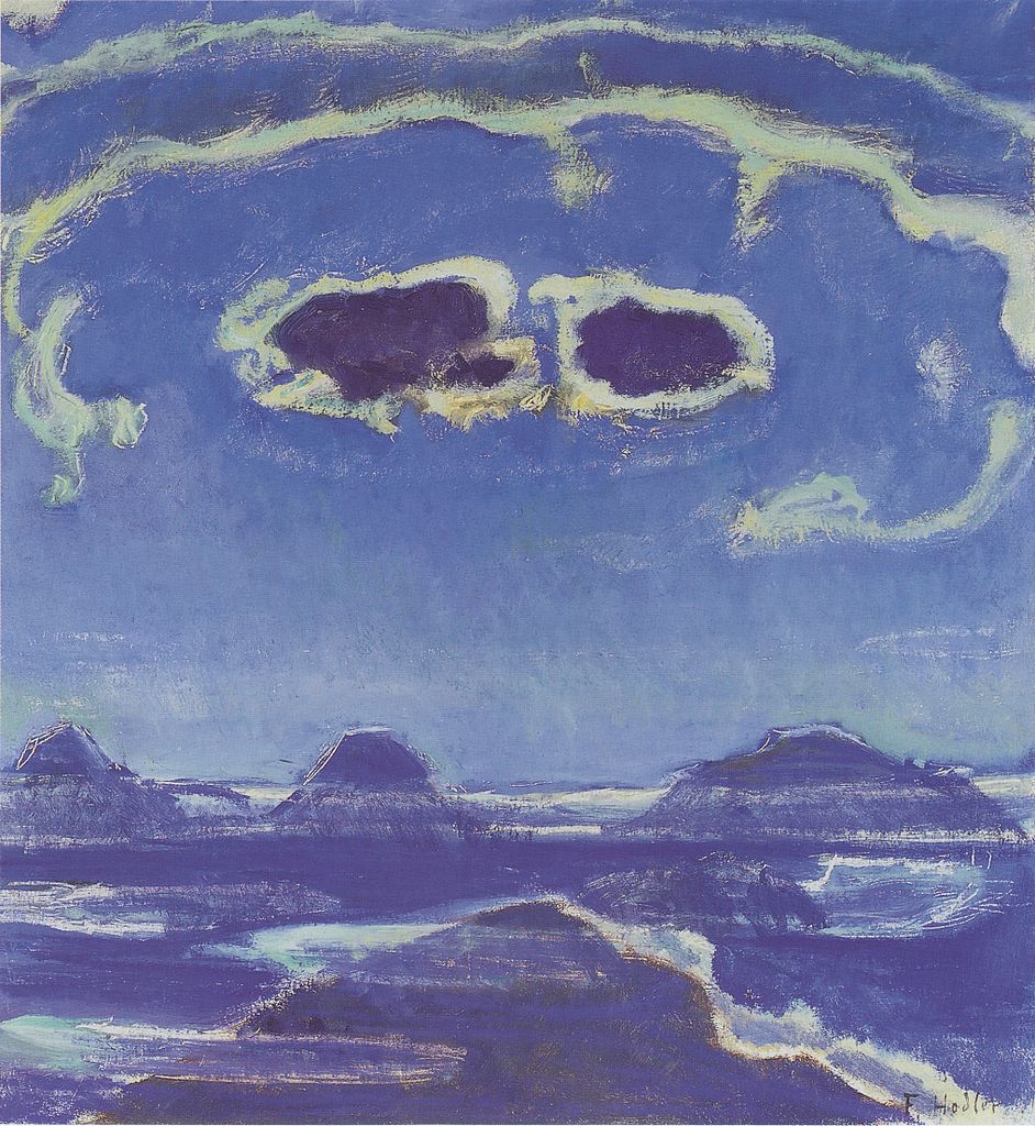  the Monch and the Jungfrau in Moonlight by Ferdinand Hodler,A3(16x12")Poster