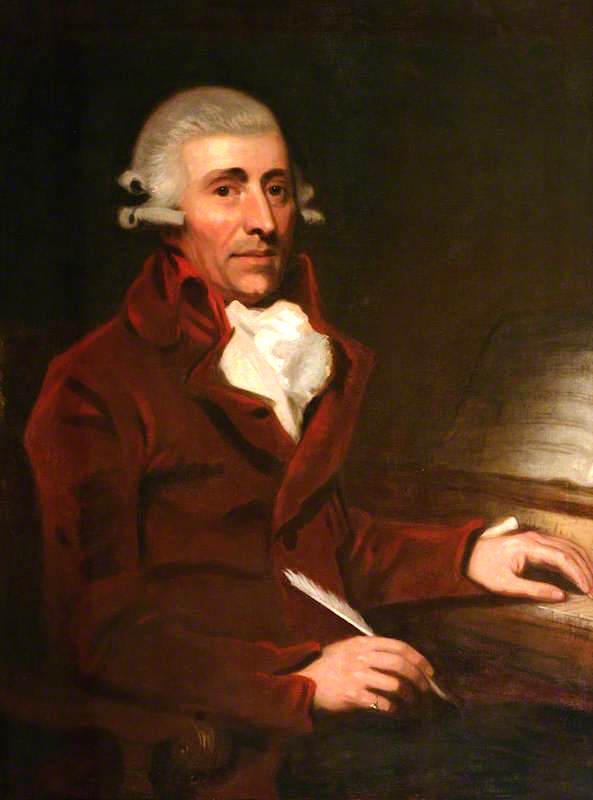 Franz Joseph Haydn, vintage artwork by Mather Brown, 12x8" (A4) Poster
