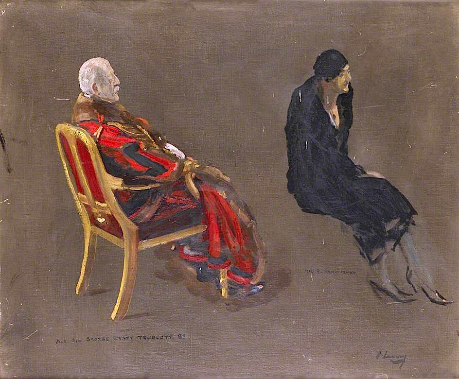 t Truscott, and Mrs Richard Jenkins by Sir John Lavery, R.A.,A3(16x12")Poster