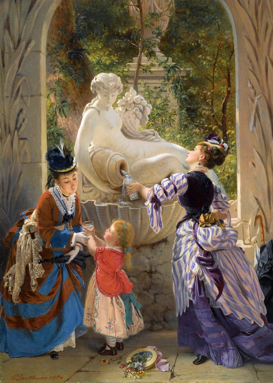 Taking the Waters, vintage artwork by Charles Edouard Boutibonne, A3 (16x12") Poster Print