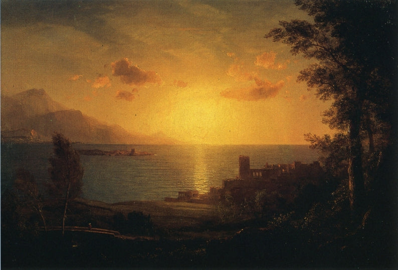 The Mediterranean Sea, vintage artwork by Frederic Edwin Church, 12x8" (A4) Poster