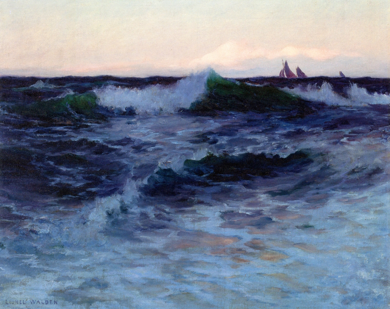 Rough Waters by Lionel Walden,A3(16x12")Poster