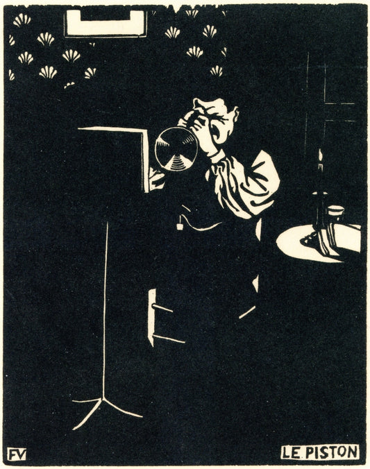 The Cornet, vintage artwork by Felix Vallotton, 12x8" (A4) Poster