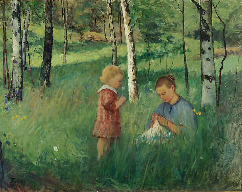 Small Chores, vintage artwork by Ada Thilen, 12x8" (A4) Poster