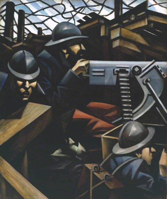 La Mitrailleuse, vintage artwork by Christopher Nevinson, 12x8" (A4) Poster