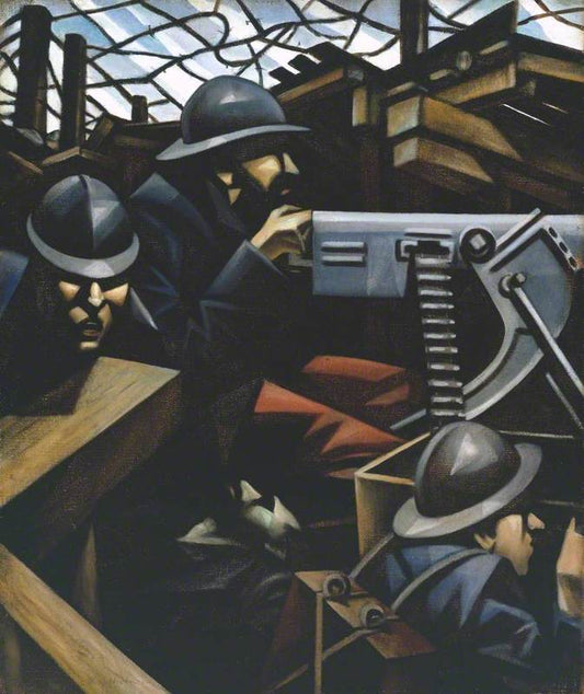 La Mitrailleuse, vintage artwork by Christopher Nevinson, 12x8" (A4) Poster