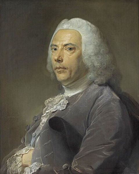 Portrait of Pierre Bouguer, vintage artwork by Jean-Baptiste Perronneau, 12x8" (A4) Poster