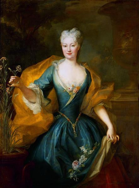 Countess Karoline Friederike Lubomirska, vintage artwork by Louis de Silvestre, 12x8" (A4) Poster