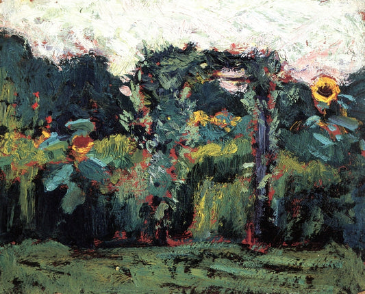 Sunflower Garden, vintage artwork by James Edward Hervey MacDonald, 12x8" (A4) Poster