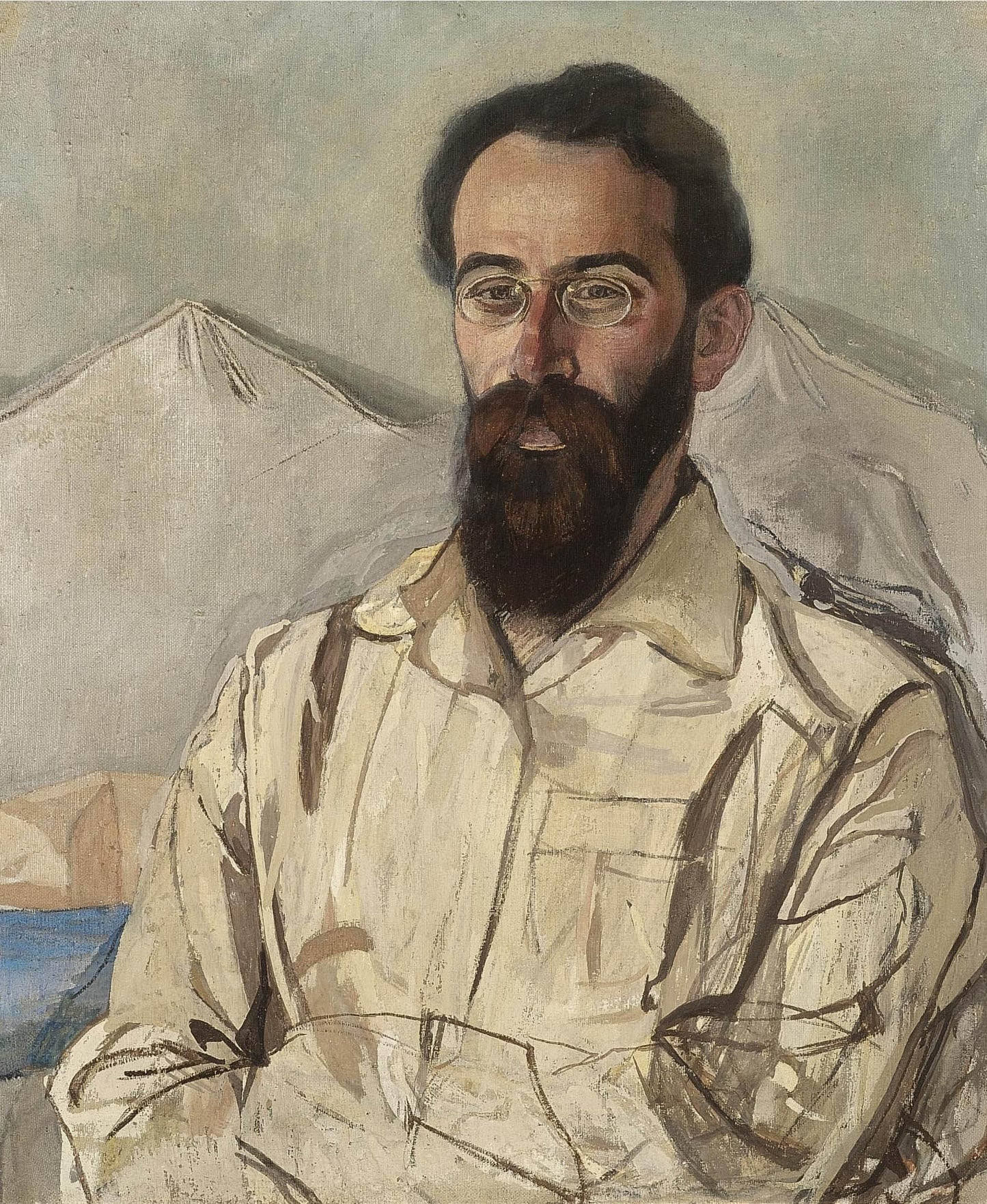 Portrait of Friedrich Krimmer, vintage artwork by Alexander Golovin, 12x8" (A4) Poster